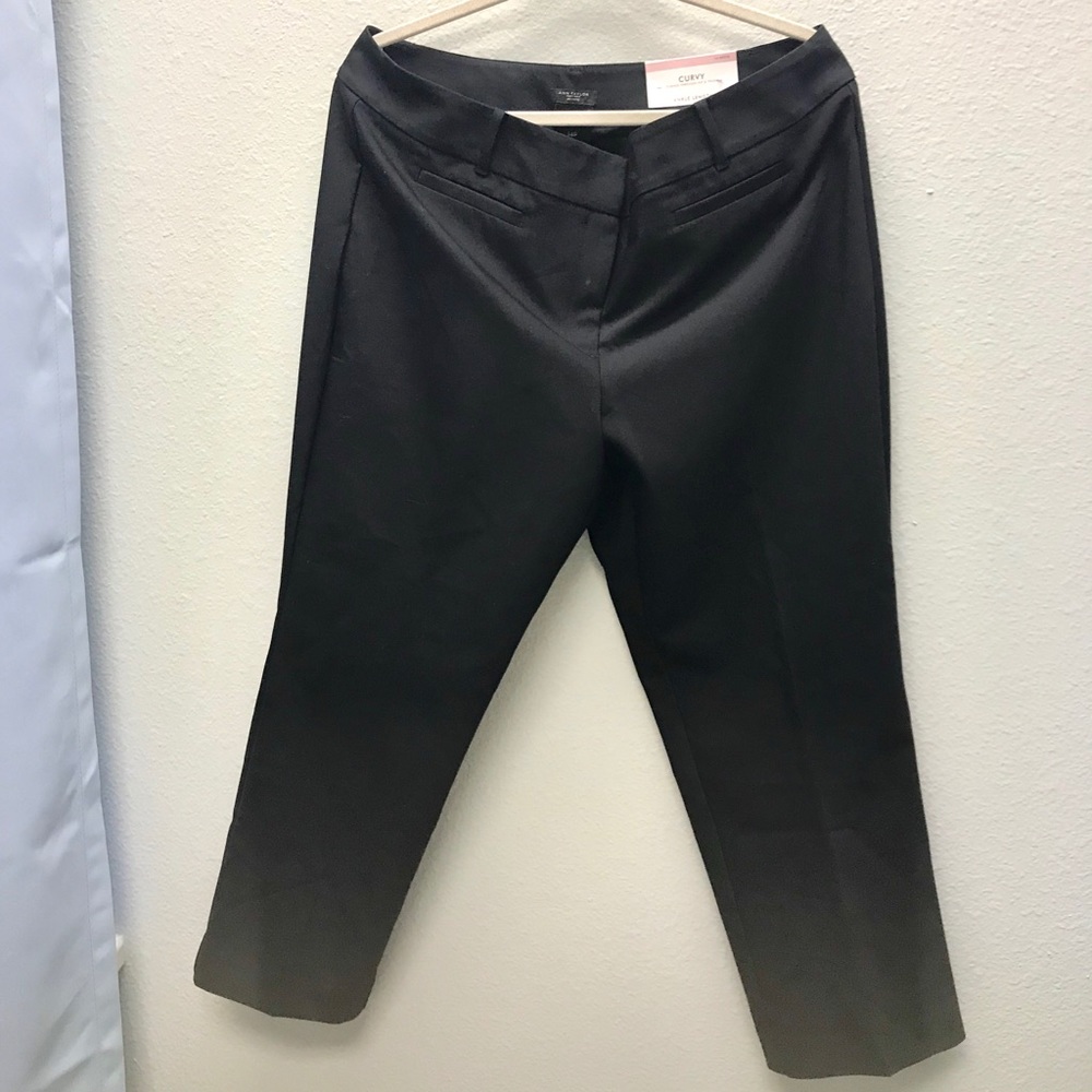 NWT Ann Taylor Factory Store 14P Black Dress Pants